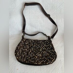 NWOT Campomaggi bag leather w studs purchased decades ago but never been used!